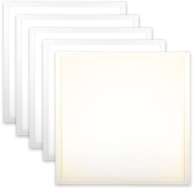 Xtend EcoLight 5x LED Panel 62x62 dimmbar Warmweiß 3000K 40W 3400lm ultraslim Rasterleuchte Triac Deckenleuchte Büro Netzteil PLe2.2