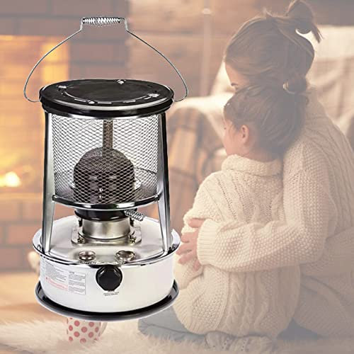 Vendics Chauffage Domestique Réchaud À Kérosène Sans Électricité Réchauffeur D'Huile 4,6 L-Rouge/6L-Blanc Chauffages De Camping 2 En 1 Brûleur Pour Intérieur Extérieur Chauffage Efficace Cuisson/6L/