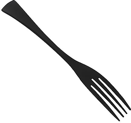 COLLBATH Fourchette Acier Inoxydable Noir Avec Finition Miroir Titanium Couverts Élégants Pour Dîner Maison Ou Au Restaurant
