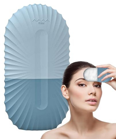 Samuliy Ice Face Roller - Molde de hielo facial refrescante, rodillo de hielo de silicona, herramienta para el cuidado de la piel, rodillo facial de masaje para iluminar la piel, ojos y cuello,