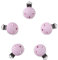 BEBEMOON - Clips de silicona - Pinzas para Chupete - Sujeta chupetes - Pinzas chupete personalizado con agujero antiasfixia (ROSA 5 UDS)