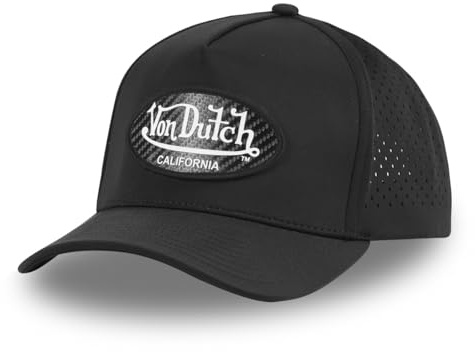 Gorra Trucker con malla de malla y estampado de goma deportiva, Negro , Talla única