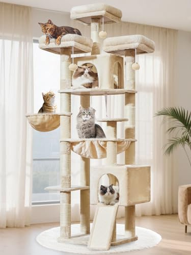 Taoqimiao Árboles Rascadores para Gatos XXL 193 cm, 3 Plataformas, MS047M