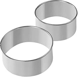 Zenker 42963 Set de 2 emporte-pièces Ronds pour Beignets, emporte-pièce Ronds, emporte-pièce sablés, emporte-pièce, Acier Inoxydable, 9,5 cm