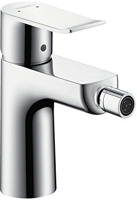 hansgrohe Metris Einhebel-Bidetarmatur mit Zugstangen-Ablaufgarnitur, Chrom