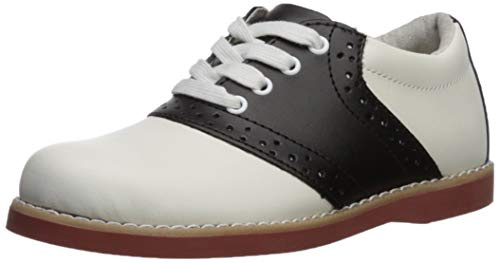 Academie Gear Cheer Saddle Shoe (Toddler/Little Kid/Big Kid),White/Black,12.5 M US Little Kid