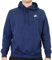 Nike Herren Hoodie Sportswear Club Fleece, Midnight Navy/Midnight Navy/White, XS, BV2654-410