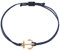 Selfmade Jewelry Armband Damen Roségold Anker Handgemachtes Makramee-Armkettchen Größenverstellbar Inkl. Geschenk-Verpackung (Rosegold - Dunkelblau)