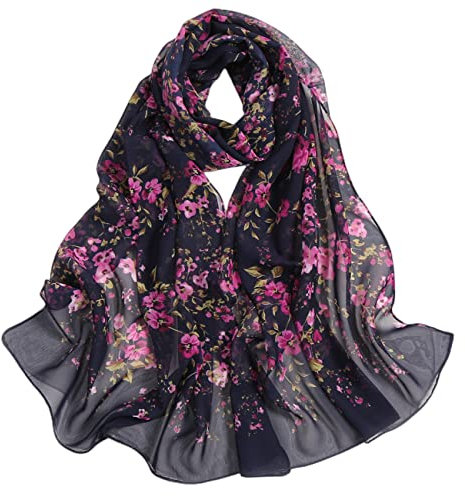 FAIRYGATE Schals & Tücher für Damen Seidenschal Damen Chiffon Kopftuch Damen Hijab für muslimische Frauen lang Muslim Kopfbedeckung Schal Atmungsaktiv A4409