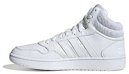 adidas Hoops 3.0 Mid Lifestyle Basketball Classic Vintage Shoes, Zapatillas Hombre, Cloud White Cloud White Cloud White, 44 EU