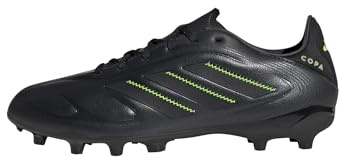 adidas Unisex - Bambini e Ragazzi Copa Pure III League Firm Ground/Multi Ground Football Boots Kids, Core Black/DGH Solid Grey/Lucid Lemon, 35 1/2 EU