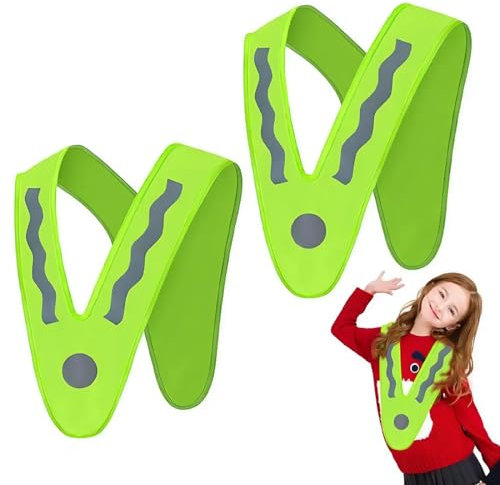 XPEX Gilet catarifrangente Bretelle Catarifrangenti,Gilet alta visibilità,Giacca da Lavoro Regolabile ad Alta visibilità, Multiuso ad Imbragatura Riflettente per attività all'aperto Corsa Ciclismo