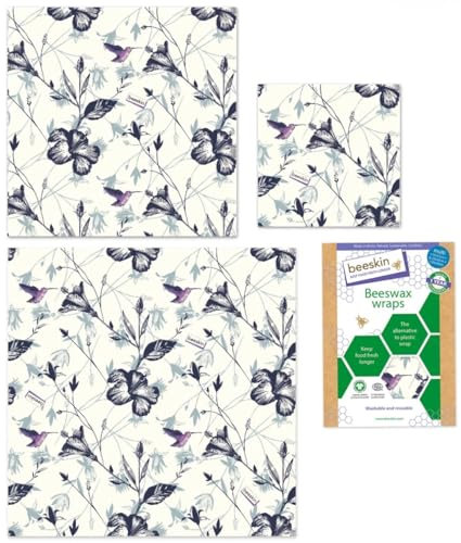 beeskin Set of 3 Beeswax Cloths Multi (Hummingbird)