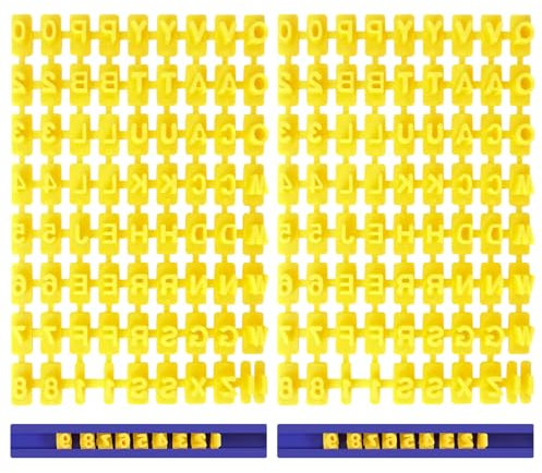 2 Set Letter Stamps for Clay, Alphabet Stamp, 144 PCS Cookie Stamps, for Making Cookies Letters Stamp DIY Clay Cakes Baking Message Letters