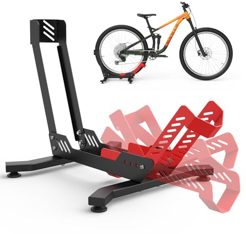 IMAYCC Support Velo Sol Professional, Pour 24”-29”Vtt, Electrique, Mbt, Roue Arrière Et Roue Avant Support d'Exposition, Idéal Pour Votre Garage, Votre Maison Ou Votre Magasin De Vélo.