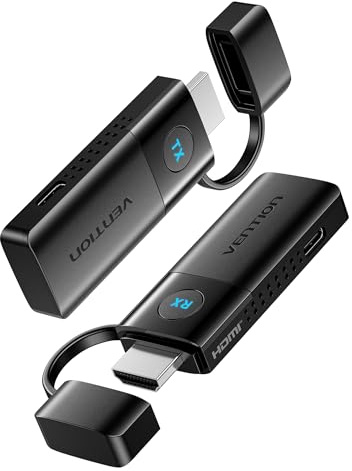 VENTION Mini Wireless HDMI Transmitter and Receiver 1080P@60Hz, Wireless HDMI 165FT/50M, 5G, Plug & Play for Streaming Video from Laptop/PC to Monitor/Projector/TV