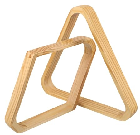 MUELODSIC Soporte Triangular para Bolas De Billar De Madera Maciza Tamaño Pequeño para Billar Americano y Snooker Juego De 2 Piezas Adecuado para Hogar Bares y Clubes