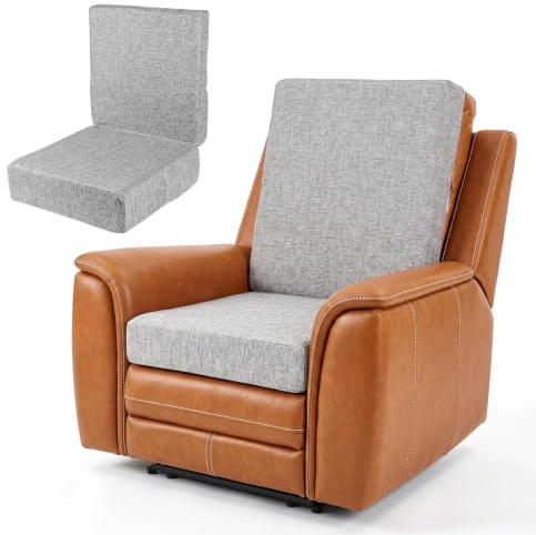 LIROPAU Sittdyna med ryggkudde, sittupphöjningskudde, 50 x 50 cm | Ergonomisk ländryggskudde med hög densitet, halkfri stolkudde med tvättbart överdrag för relaxfåtölj, rullstol