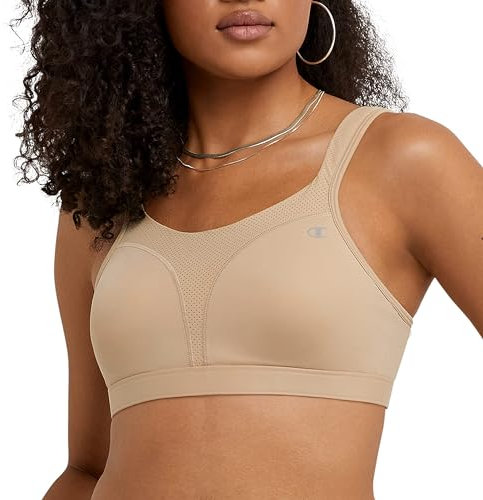 Champion Women's Spot Comfort Full Support Sports Bra, Nude, 34D