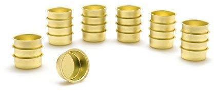 A.J. Wwe - Metallwaren GmbH Teelicht Tülle Teelichthalter vermessingt 40 mm, Größe:48 Stück