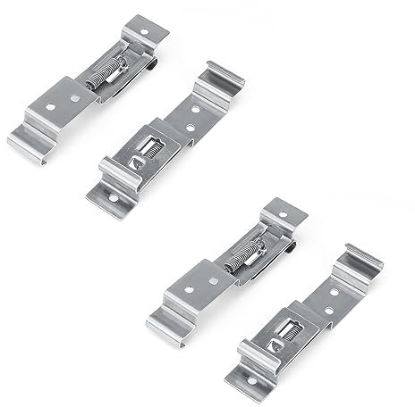 Pinces de Plaque D'Immatriculation, SRJQXH 4 Pièces Support Plaque Immatriculation Voiture, Porte Plaque Immatriculation Remorque, Adapté à Une Hauteur de Plaque D'Immatriculation de 10,5 à 11,5 CM