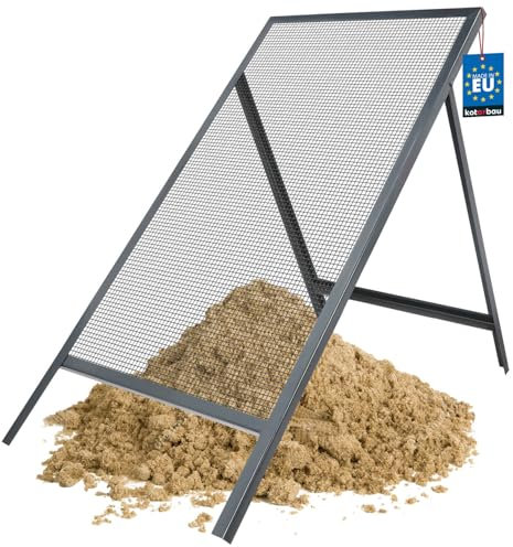 KOTARBAU® Colino passante, 60 x 120 cm, in filo di acciaio, 8 x 8 mm, filtro da giardino, griglia per compost, colino da costruzione, filtro da terra