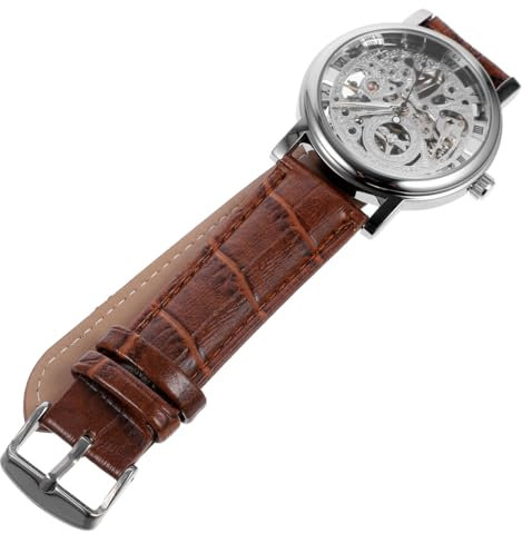 Holibanna 2 Stück 036 mechanische uhr mit rundem zifferblatt Sieger Uhr Herrenuhren Damenuhren mechanische Uhr mit ausgehöhltem Zifferblatt manuelle mechanische Uhr für Männer runden wählen