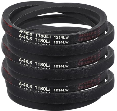 sourcing map 3 Pack A46 1/2 Classic Wrapped V-Belt, 48 Outside Circumference Wrapped Industrial Rubber V-Belt A Profile V-Belt for Industrial Machinery Equipment, Black