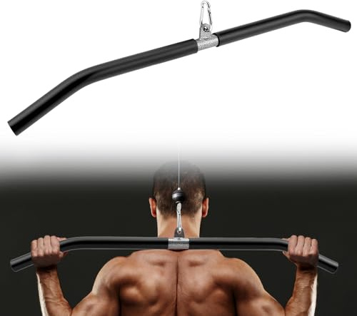 QWORK® 33in Lat Pull Down Bar, Fitness Lat Pulldown Bar, For Tricep Press And Upper Body Workout Strength Training