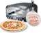 Wintem Elektrischer Pizzaofen 2200 W mit Schaufel – Elektroofen mit abnehmbarer Platte aus Schamottstein 37 x 37 cm – der elektrische Pizzaofen erreicht 450 °C in 2 Minuten – Grau