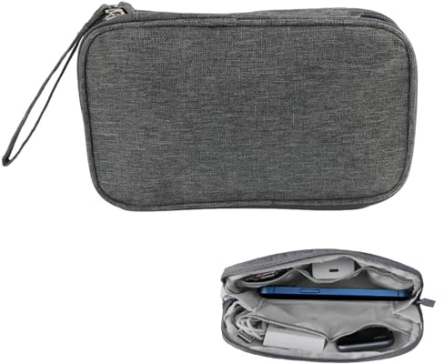 Bolsa Organizadora De Cables Y Accesorios-Organizador De Cables Para Viaje- Bolsa Portátil Para Cargadores De Teléfono Móvil, Power Bank, Memoria USB,y Artículos Diarios-Poliéster Reciclado Duradero