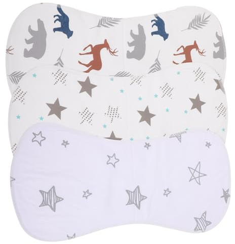 FOMIYES 3 piezas Paquete de Paños de Algodón para Eructar Niña Absorbentes Suaves y Transpirables para Recién Nacidos y Niña Toallitas para Saliva y Leche Diseño Cómodo y Duradero