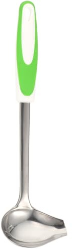 GLEAVI Mestolo in Acciaio Inox per Servire Sugo e Salsa Beccuccio Versatore, Cucchiaio Piccolo Design Ergonomico, Adatto per Insalate e Piatti Gourmet