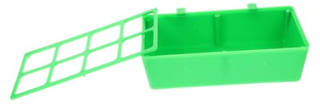 VICASKY Bird Food Feeding Trough 8-Compartment Plastic Parrot Cage Feeder with Anti-Scatter Design for Cage Birds and Parakeets Green Feeding Bowl for Indoor Use