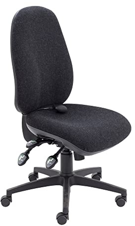 Office Hippo Physio Approved Desk Chair, Ergonomic Home & Office Chair With Adjustable Seat, Back & Lumbar Pump For Comfort & Support, Computer Chair With Seat Slide - Charcoal