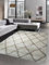 CARPETIA Shaggy Teppich Wohnzimmerteppich Hochflor Langflor Rauten Creme beige Größe 80x150 cm