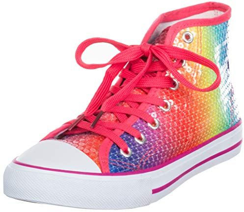 Brandsseller Sneaker da Donna con Paillettes – Scarpe Stringate con Glitter, comode e alla Moda, Ideali per Tutti i Giorni e Le Feste – Multicolore