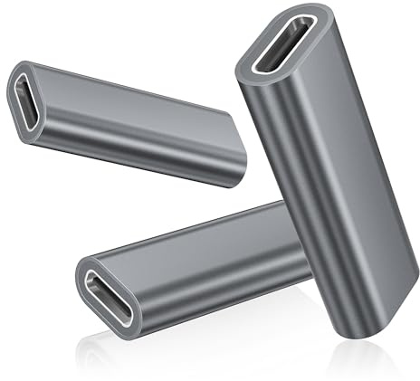 Basesailor USB C Female to Female Adapter 3Pack,100W PD USBC Coupler 3.2