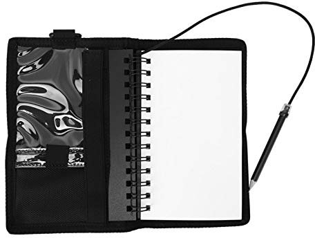 Unterwasser Schreibblock Notizblock Wordpad Tauchnotizbuch Wasserfestes Papier mit Relaceble Bleistift(schwarz)