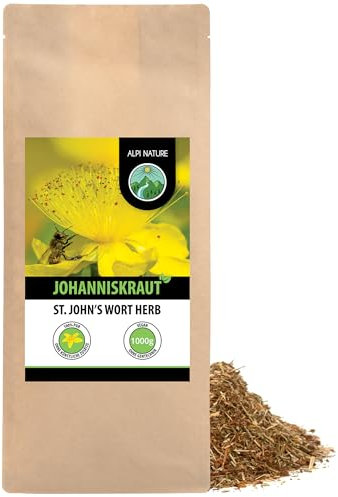 Alpi Nature Johanniskraut Tee 1kg, Johanniskraut getrocknet und geschnitten, Johanniskrauttee