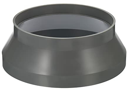 PATIKIL 10 to 8 Duct Reducer Connector, Heating Cooling Ventilation Tube Fire-Resistant Increaser Adapter Pipe Fitting for Vent System, Grey 250x200 mm ID