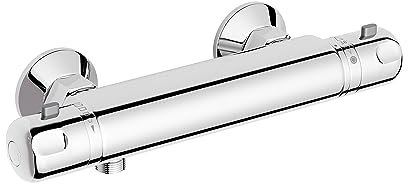 MORADO Grifo Ducha Termostatico,monomando ducha termostatico,Grifo Termostatico Bañera con el Botón de Seguridad 38 ℃,Cromo