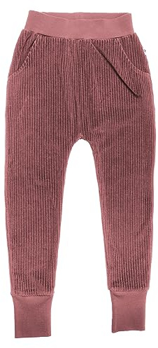 Leela Bomull barn manchesterbyxor ekologisk bomull byxor unisex 2072, Mörk mauva, 86-92