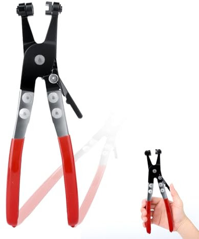 VFANDV Pince pour Collier de Serrage, Pince a Collier Durite Pince Collier de Serrage Durite Pince de Serrage de Tuyau pour L'installation et Retrait des Colliers de Serrage (Style 1)