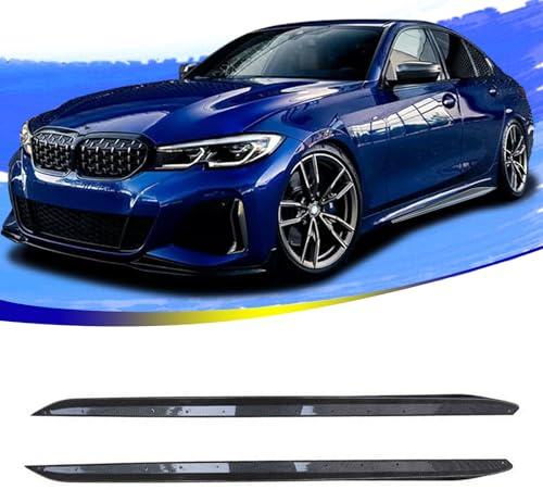 AAriguthel G20 Side Skirts Fits for 2019-2026 3 Series G20 330i 330e M340i & xDrive Models M Sport Package Rocker Panels Extension ABS Plastic Carbon Style