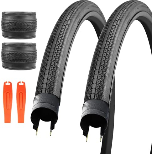 ZUKKA Lot de 2 pneus de vélo de course 28 pouces pliables 700 x 28C Manteau de vélo de route 28-622 pour vélo Gravel Bike, VTT