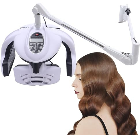YANDDEA Professionale Casco Asciugacapelli Parrucchiere in Piedi Capelli Perm Colore Processore Asciugatrice Acceleratore Timer Parete Montare Salone Parrucchiere Attrezzatura Barbiere,WallMounted