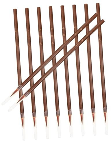 IWOWHERO 10 Stück Pinsel-Kalligraphie-Werkzeuge chinesische kalligraphie kalligrafie set Zeichenpinsel Zeichnung Tinte chinesische kalligrafie stifte Kalligraphiestifte für Anfänger Bambus