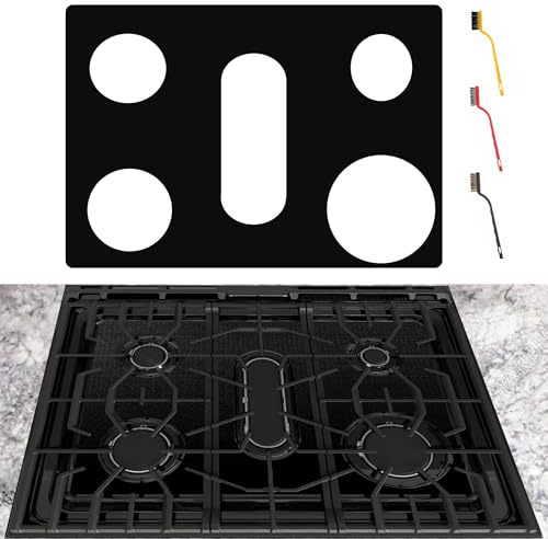 bezoku Stove Cover For Frigidaire Gallery Gas Range Stove Model GCFG3060BF GCFG3060BD, Upgraded 0.5MM Thickness Reusable Stove Burner Splatter Spill Guard For Frigidaire Gas Stove Top Protector Liner