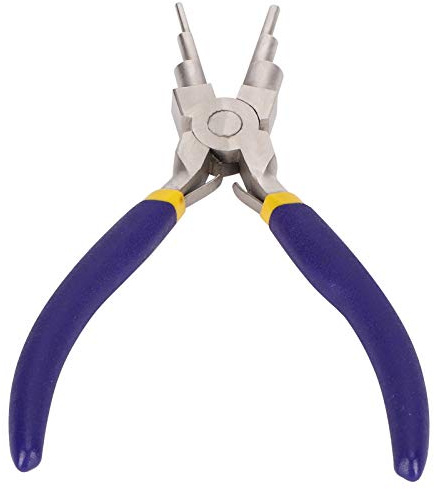 Keenso Alicates de Joyería de Punta Redonda de Acero Al Carbono para Doblar y Dar Forma Precisa Al Alambre, Adecuados para Artistas y Aficionados a la Joyería Profesionales
